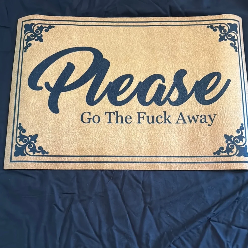 Welcome Mat with Bold Message